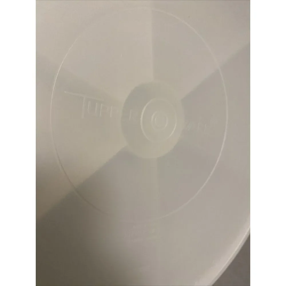 Vintage Tupperware‎ Round Divided Serving Tray With Lid 405-1 And Carolier CLEAN